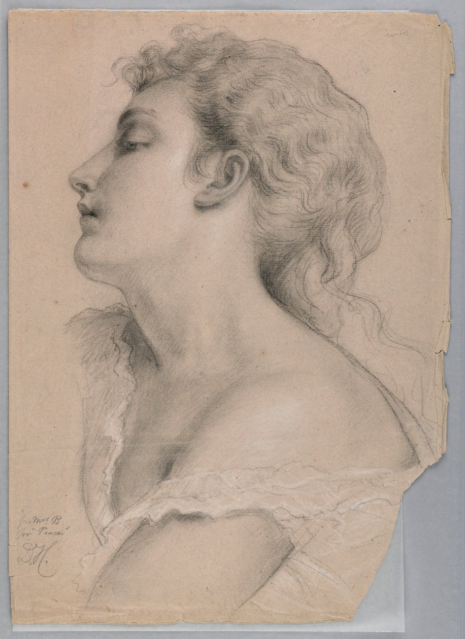 Desenho, Estudo para "Justiça e Pe", 1878 de Daniel Huntington