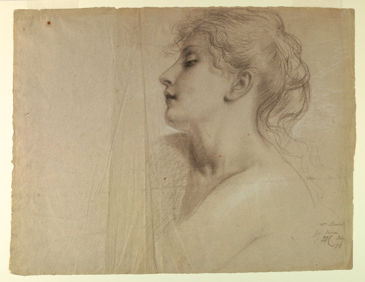 Desenho, Estudo para "Justiça e Pe, 7 de julho de 1878 de Daniel Huntington