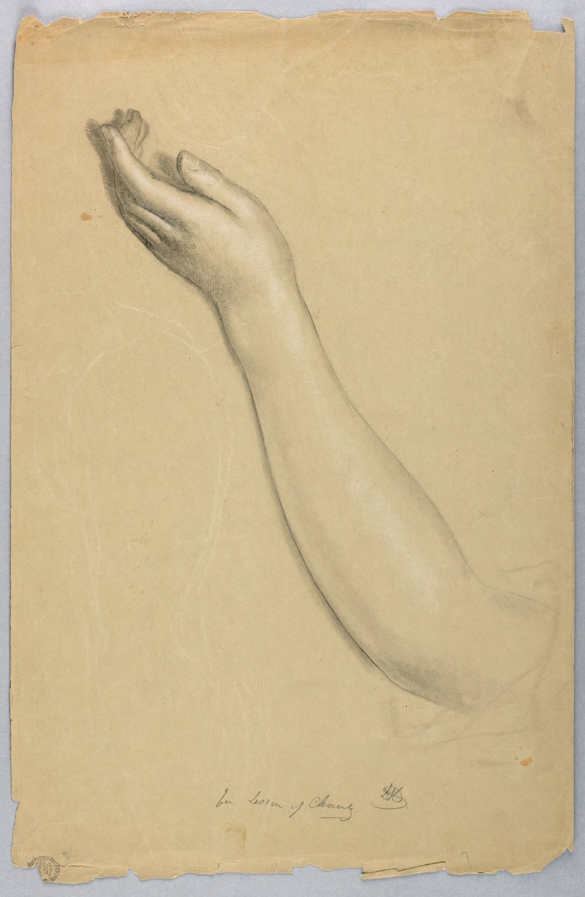Desenho, Estudo para "Lição de Caridade", 1850 de Daniel Huntington