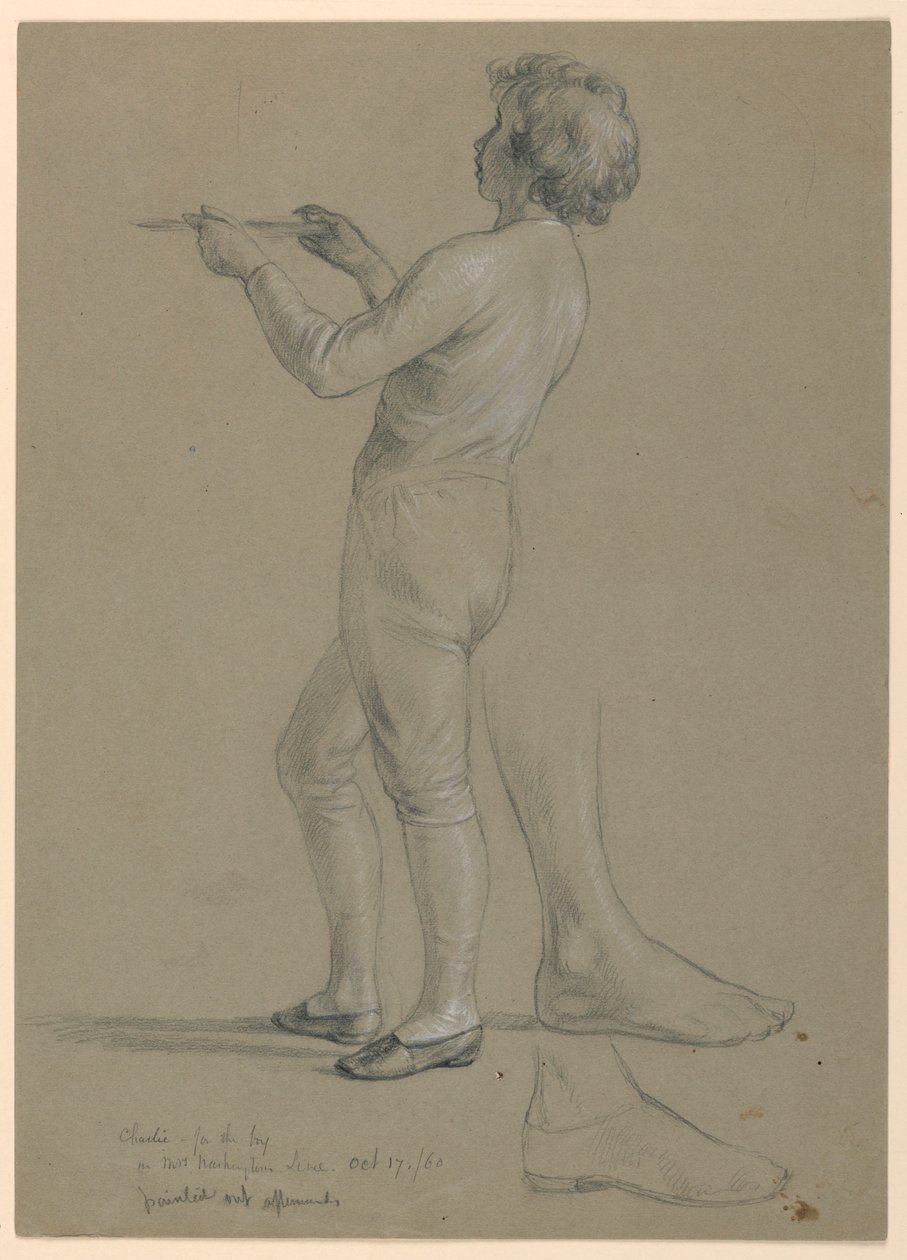 Desenho, Estudo para "Receção a Martha Washington", 1860 de Daniel Huntington