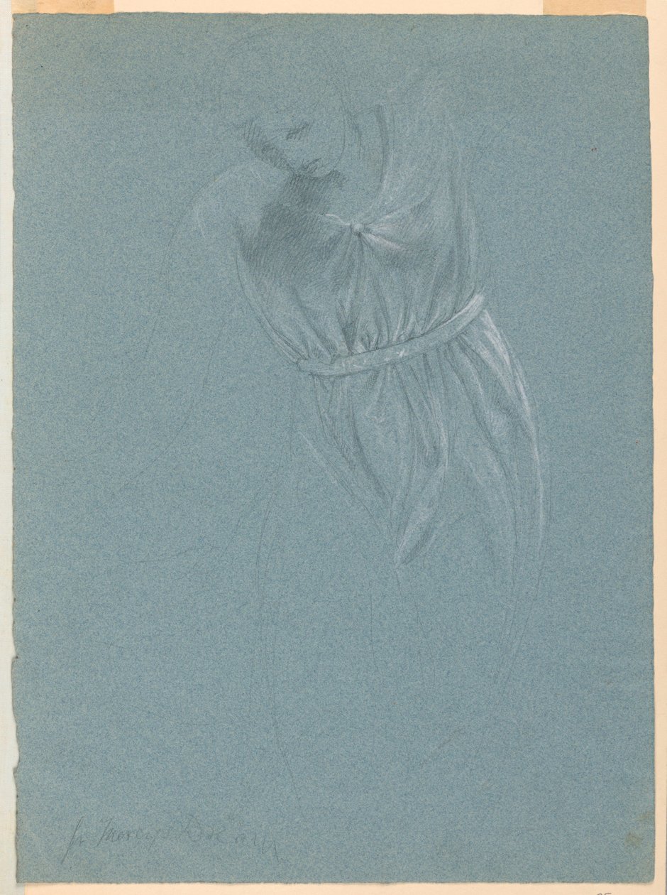 Desenho, Estudo para "O Sonho de Mercy", 1857 de Daniel Huntington