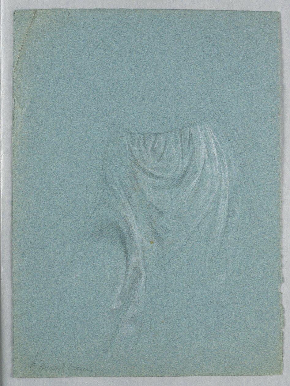 Desenho, Estudo para "O Sonho de Mercy", 1857 de Daniel Huntington