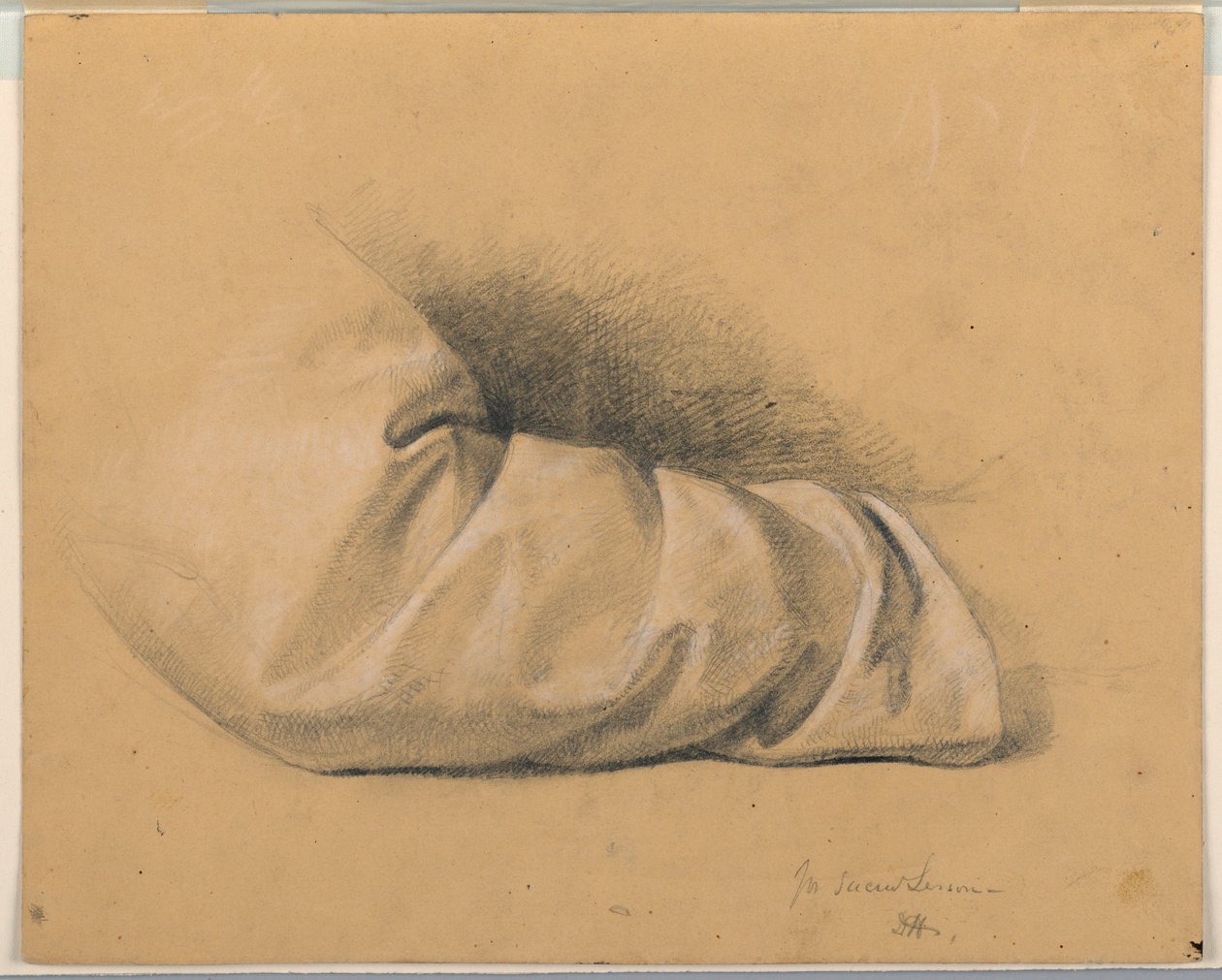 Desenho, Estudo para "Lição Sagrada", 1844 de Daniel Huntington