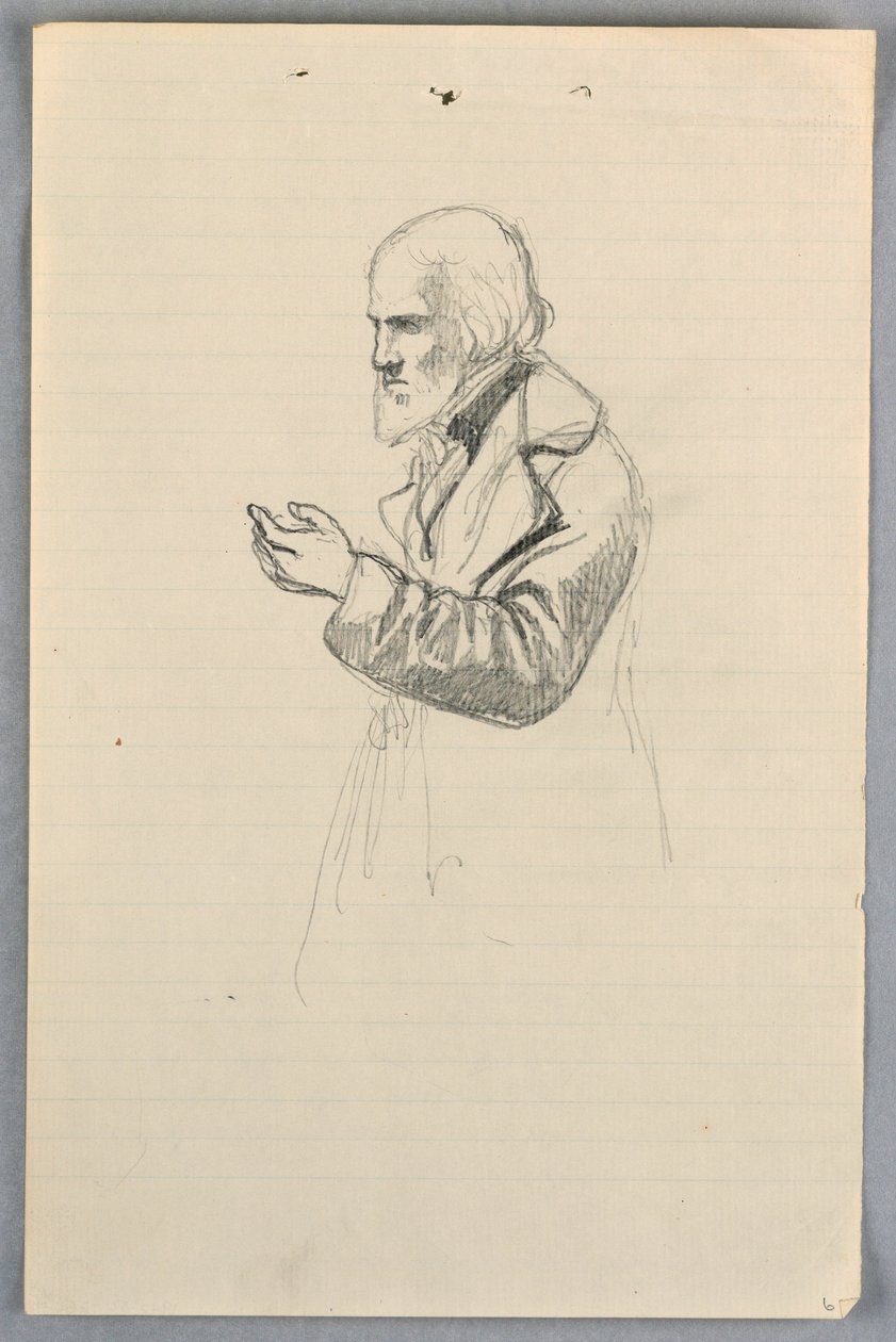 Desenho, Estudo para "Grupo Científico", 1858 de Daniel Huntington