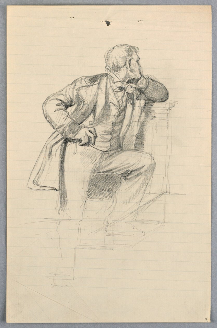 Desenho, Estudo para "Grupo Científico", 1858 de Daniel Huntington