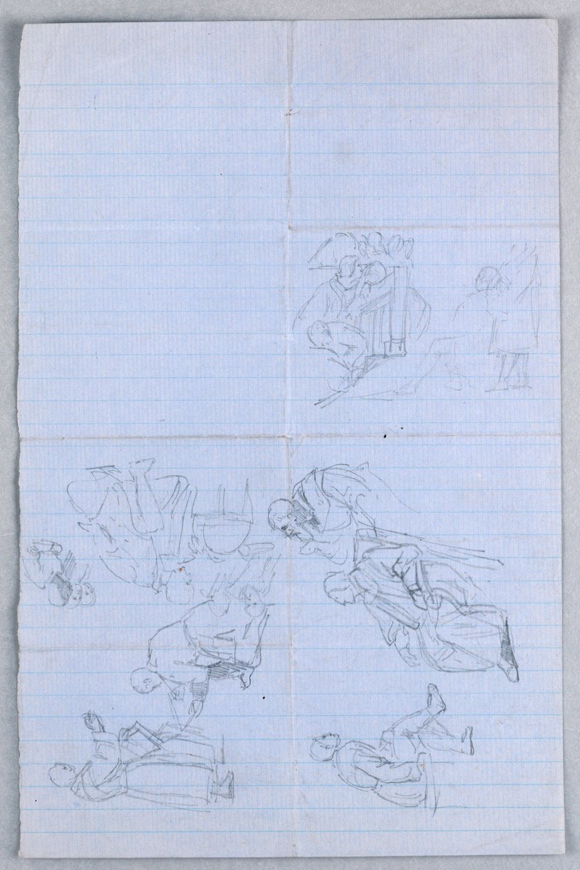 Desenho, Estudo para "Grupo Científico", 1858 de Daniel Huntington