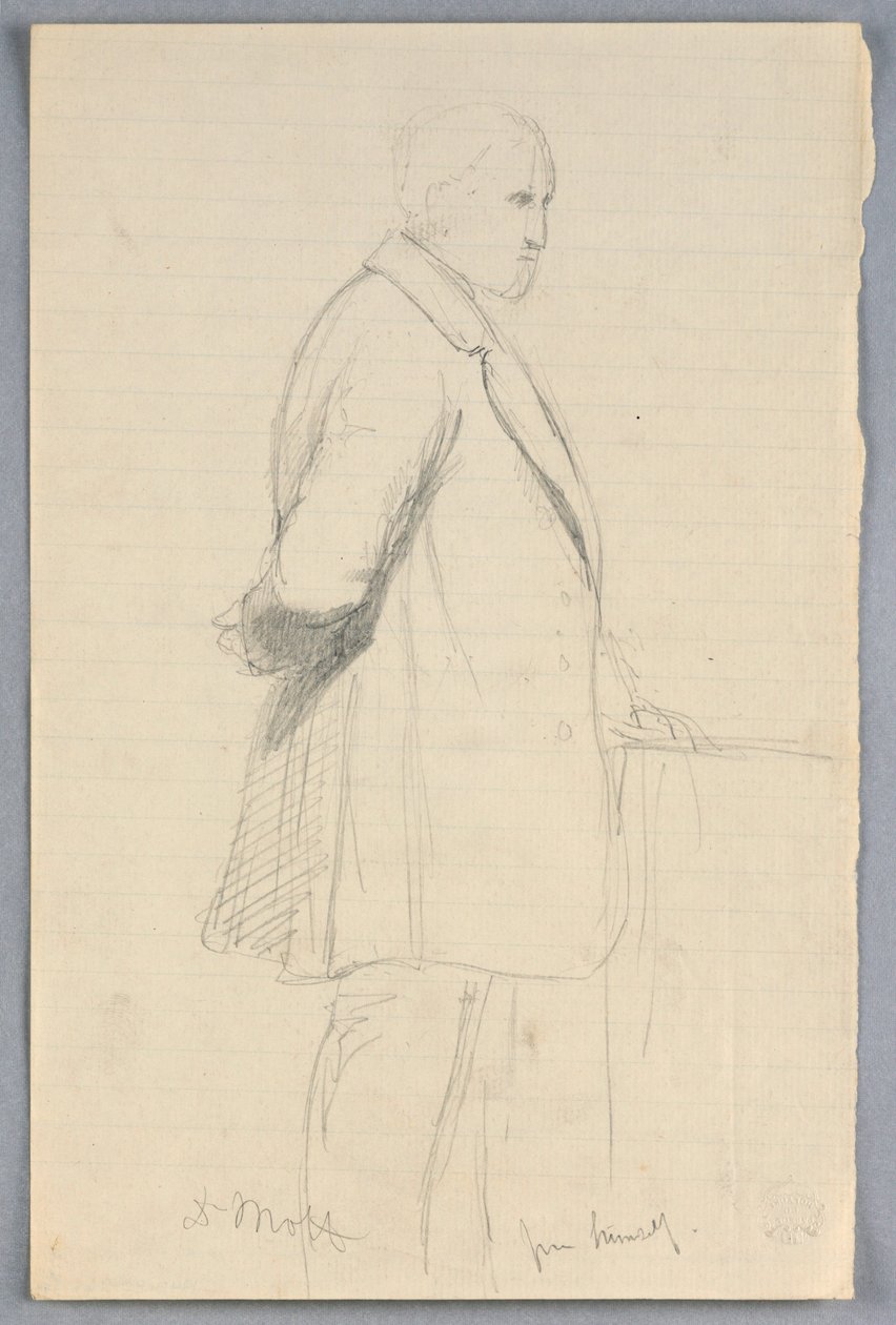 Desenho, Estudo para "Grupo Científico", 1858 de Daniel Huntington