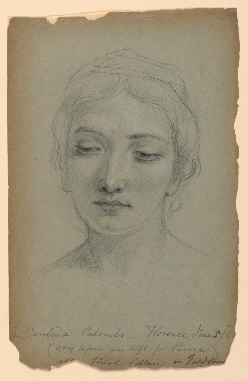 Desenho, Estudo para "O Ourives", 5 de junho de 1883 de Daniel Huntington