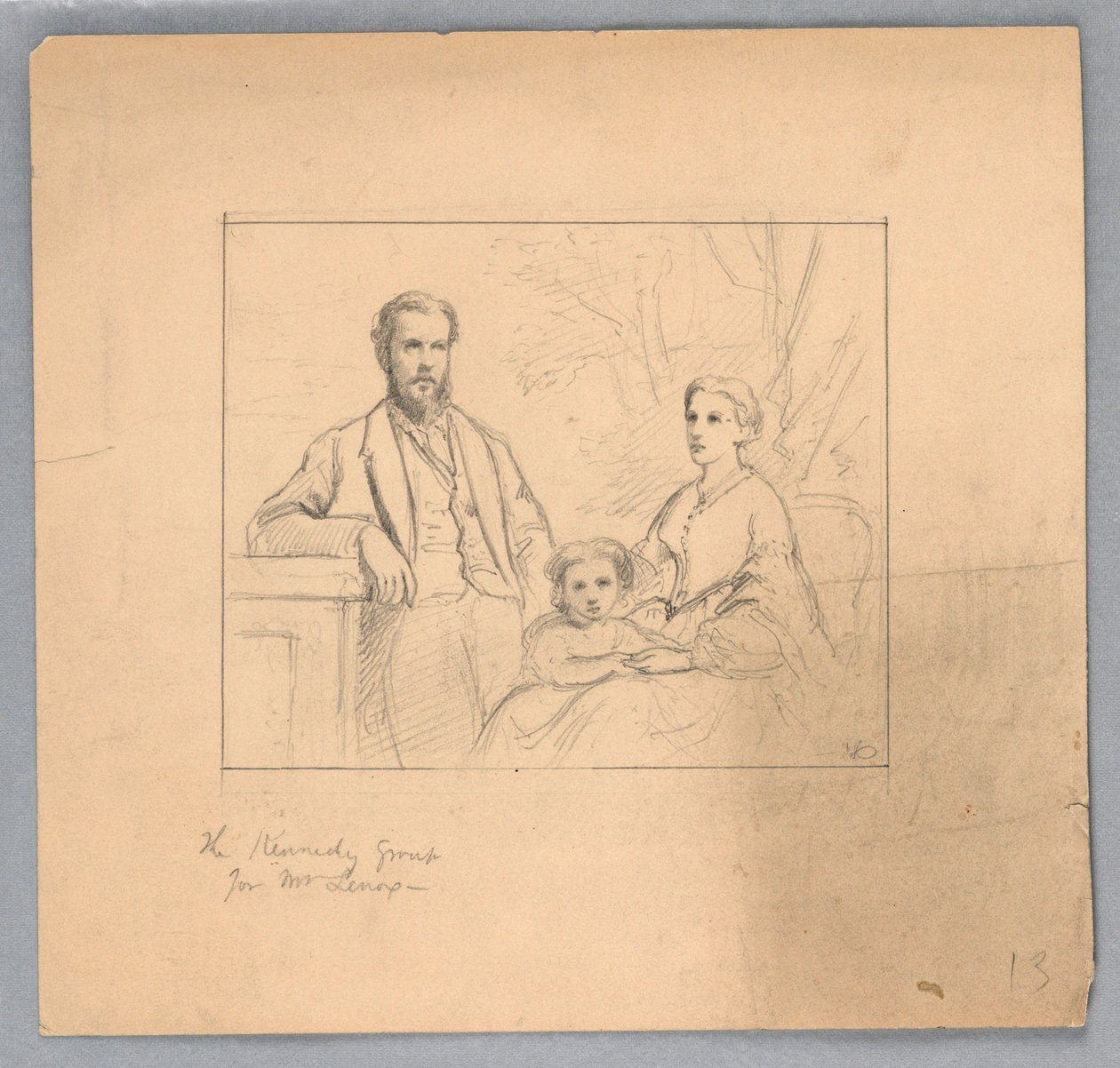 Desenho, Estudo para "Titian Showing", 1872 de Daniel Huntington