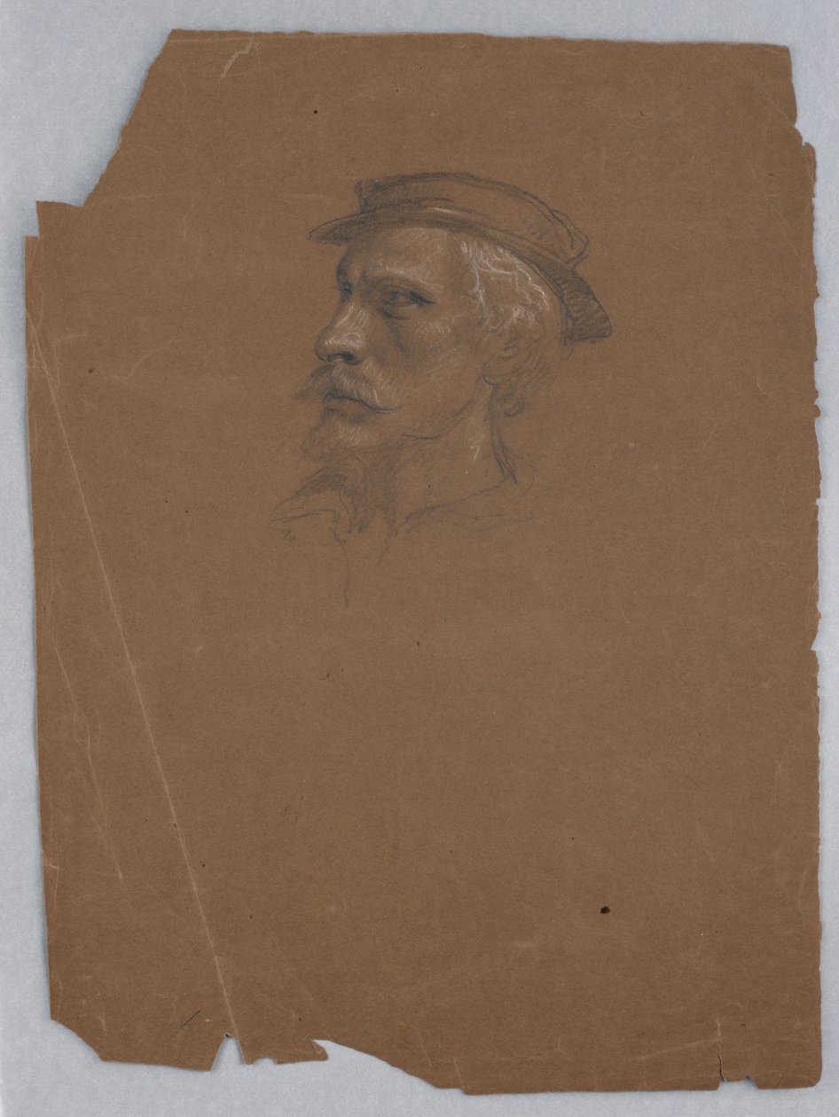 Desenho, Estudo para "Titian Showing", 1872 de Daniel Huntington