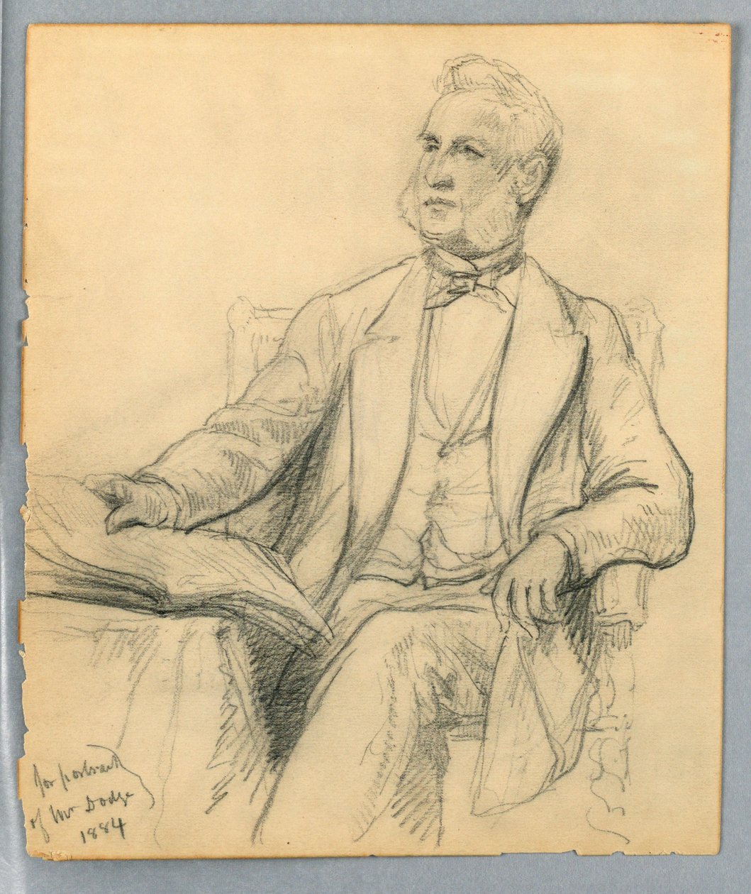 Desenho, William E. Dodge sentado, 1884 de Daniel Huntington