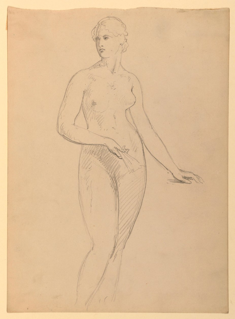 Nu feminino, estudo para retrato da Sra. Henry Schieffelin de Daniel Huntington