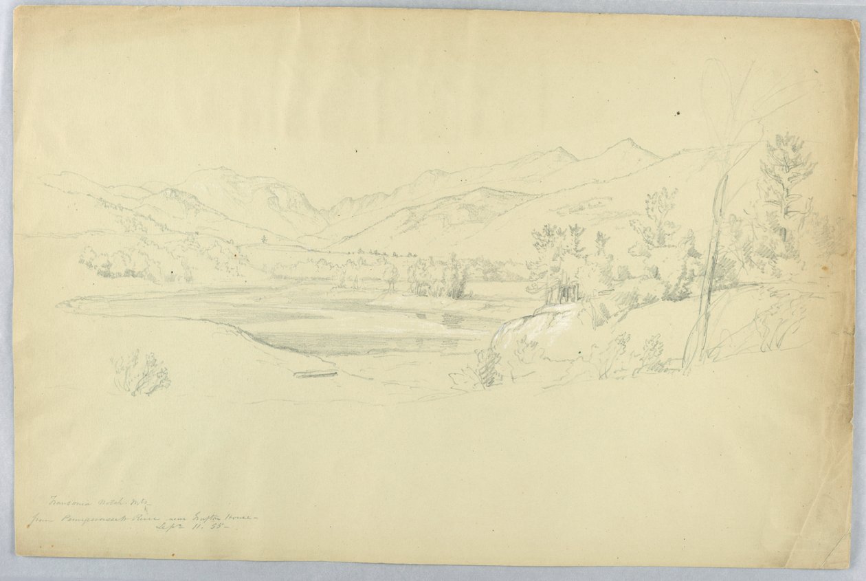Franconia Notch do rio Pemigewasset perto de Grafton House de Daniel Huntington