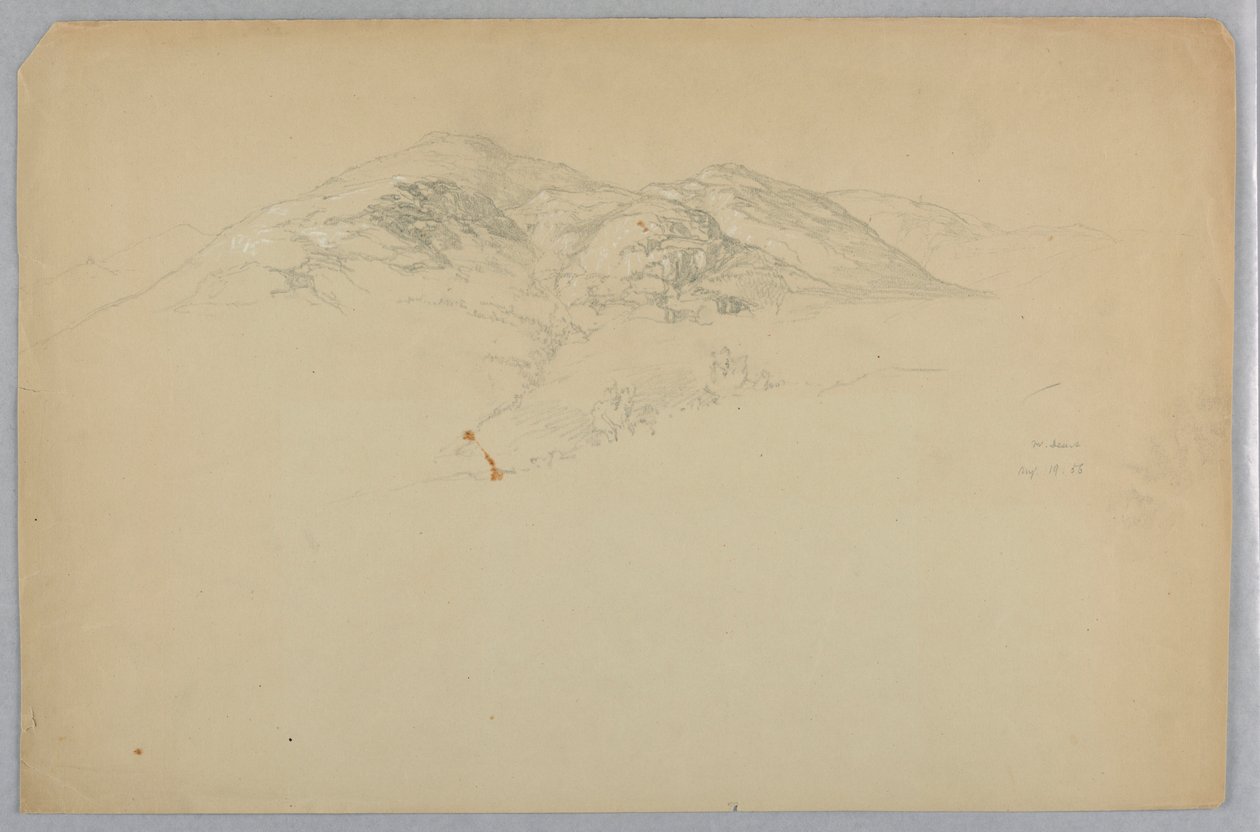 Esboço de paisagem, Mount Desert, Maine de Daniel Huntington