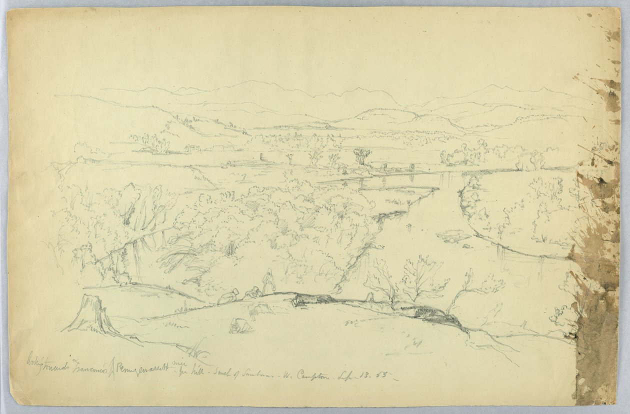 Olhando para Franconia & Pemigewasset River de Hill South of Sanborn - W. Campton de Daniel Huntington