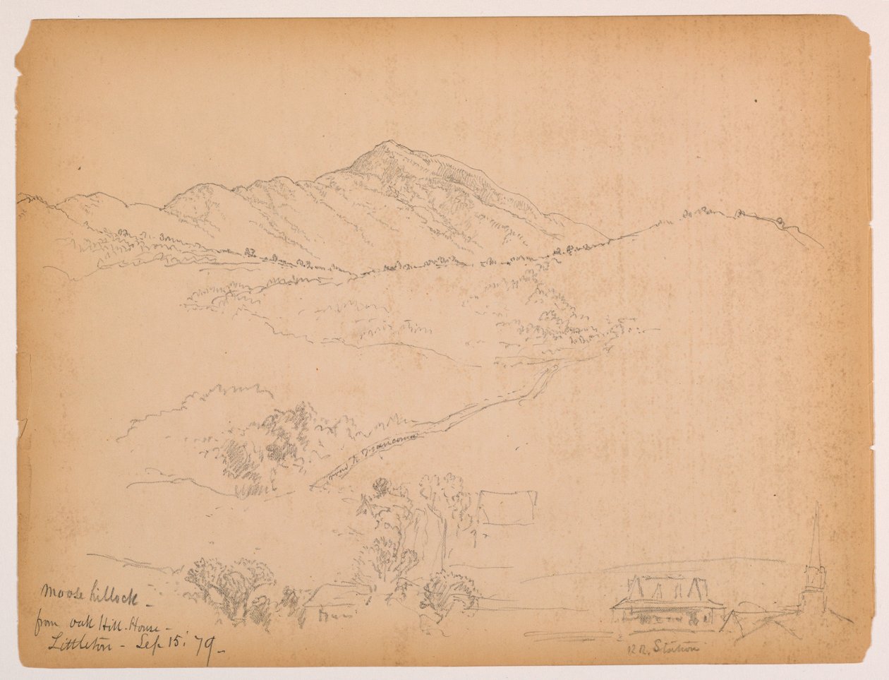 Moose Hillock de Oak Hill House, Littleton, New Hampshire de Daniel Huntington