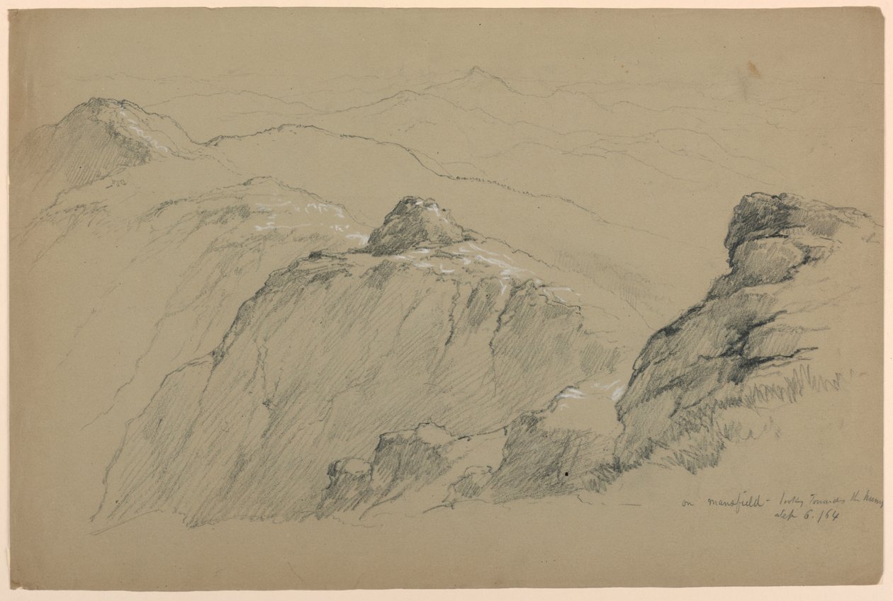 No Monte Mansfield, olhando para a corcunda de Daniel Huntington