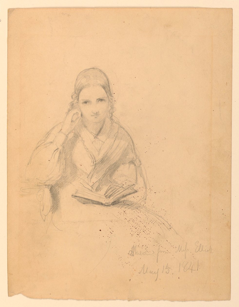 Estudo de retrato de Miss Elliott de Daniel Huntington