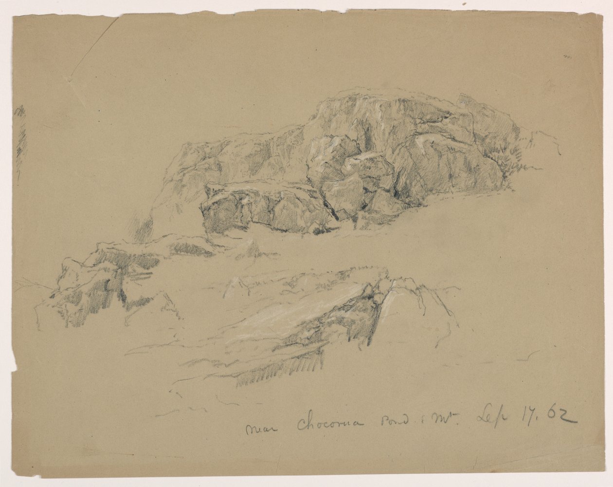 Rock Ledge perto de Chocorua Pond and Mountain de Daniel Huntington