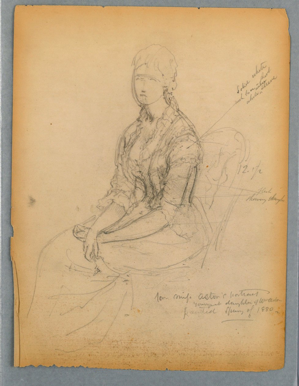 Esboço para Retrato de Miss Astor de Daniel Huntington