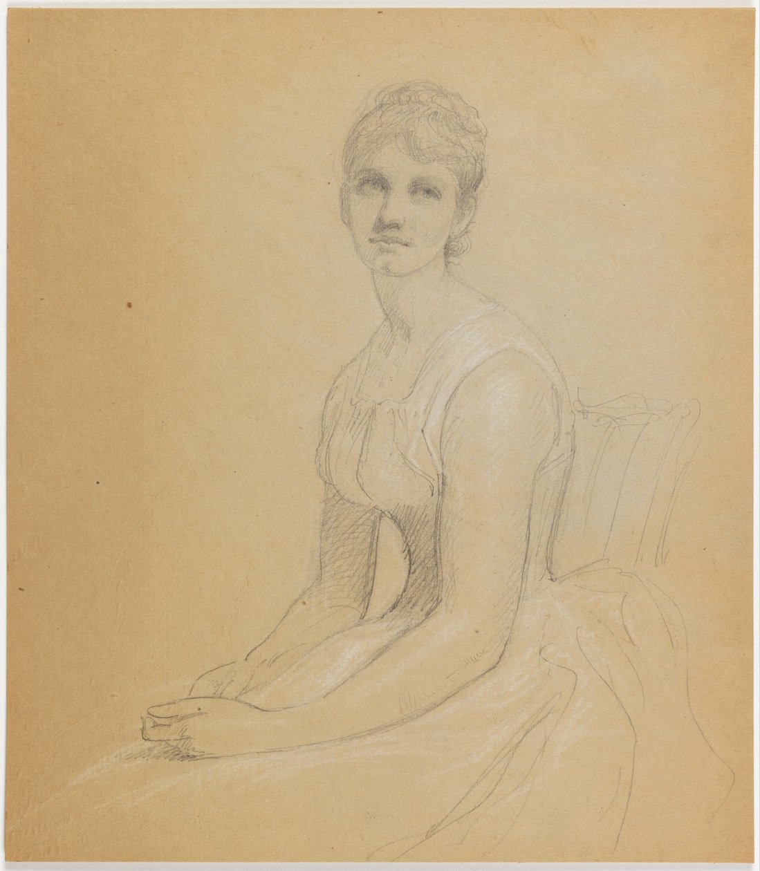 Esboço para o retrato de uma mulher de Daniel Huntington