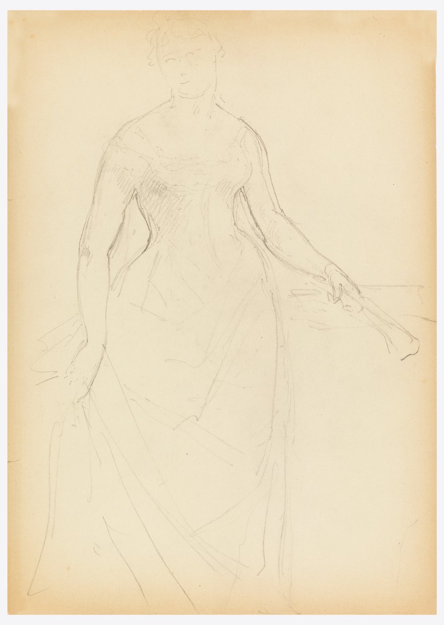 Esboço para um retrato de Bella Worsham de Daniel Huntington