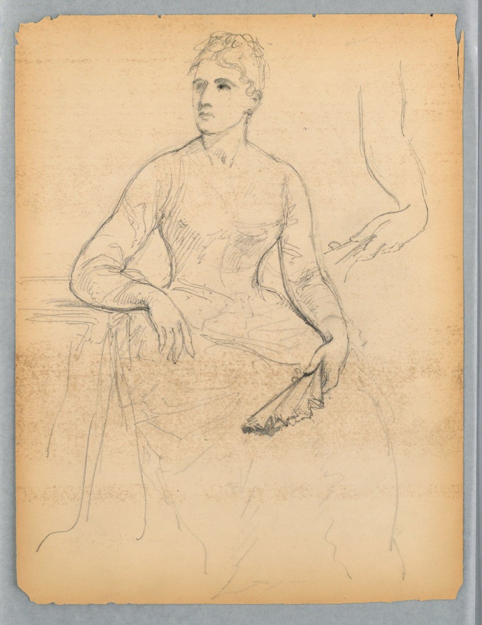 Esboço para um retrato de uma mulher sentada de Daniel Huntington
