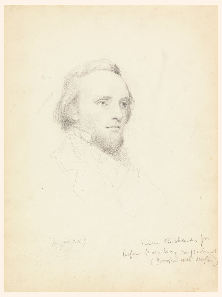 Esboço da cabeça de Peter Richards para seu retrato de Daniel Huntington