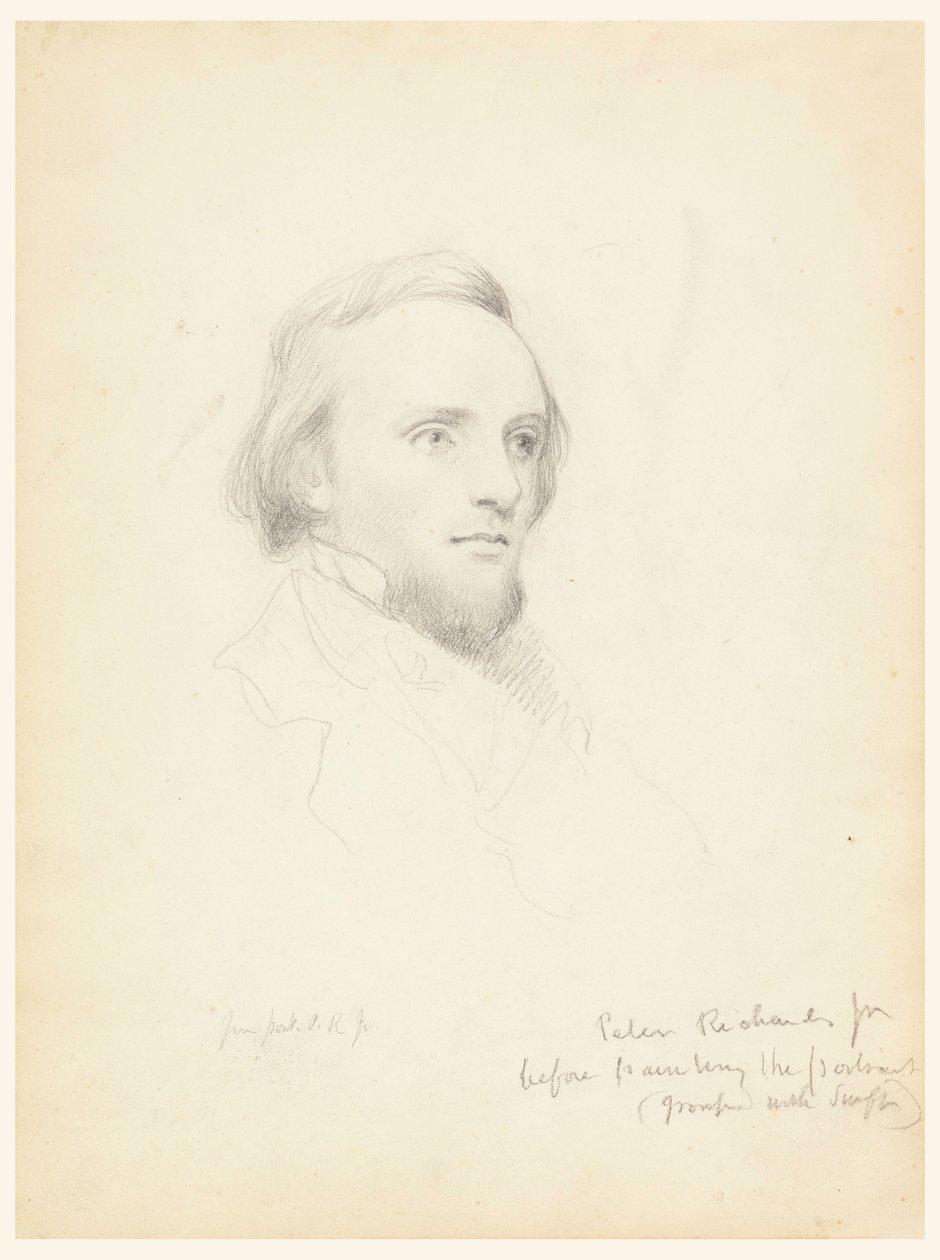 Esboço da cabeça de Peter Richards para seu retrato de Daniel Huntington