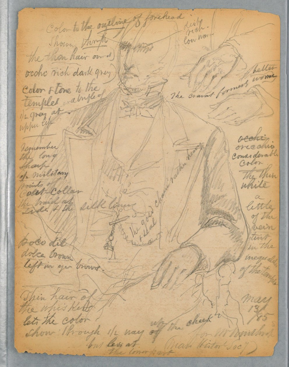 Estudo para Retrato do Sr. Winthrop de Daniel Huntington