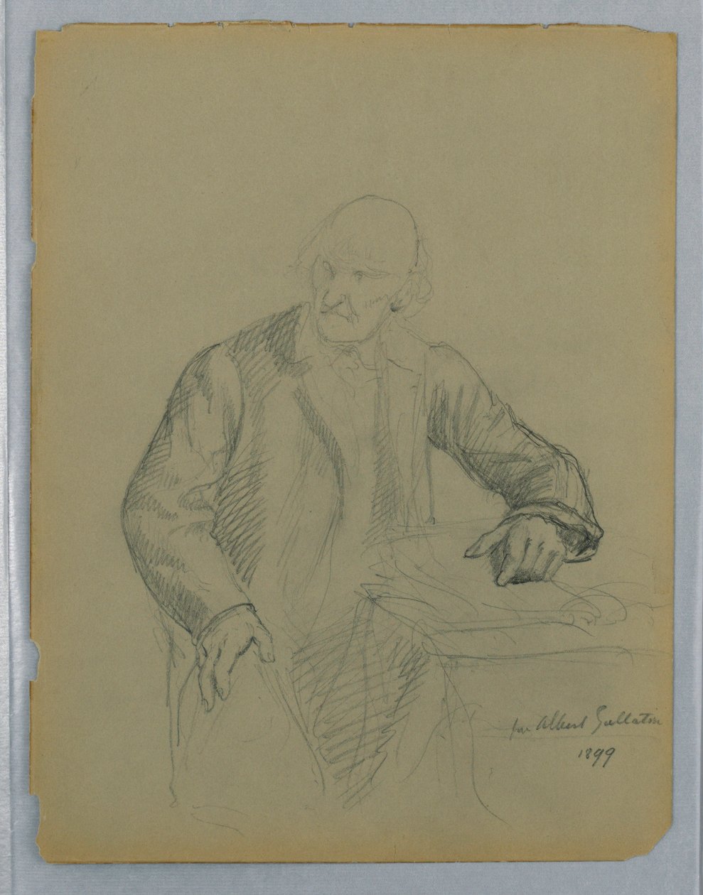 Estudo para um retrato de Albert Gallatin, sentado de Daniel Huntington