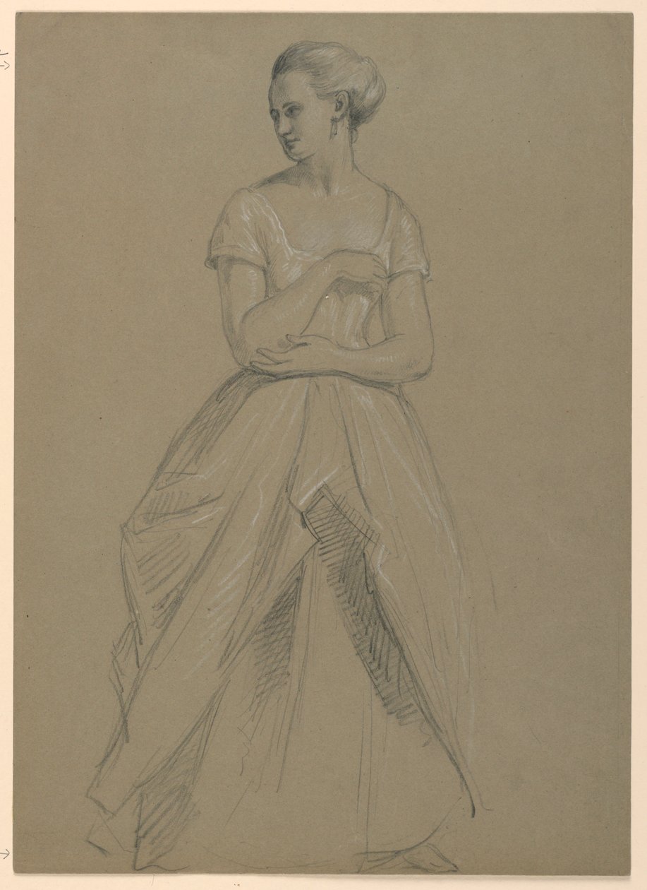Estudo da Sra. Bingham para "The Republican Court" (Dia de Recepção de Lady Washington) de Daniel Huntington
