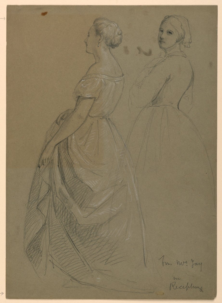 Estudo da Sra. Jay para "The Republican Court" (Dia de Recepção de Lady Washington) de Daniel Huntington