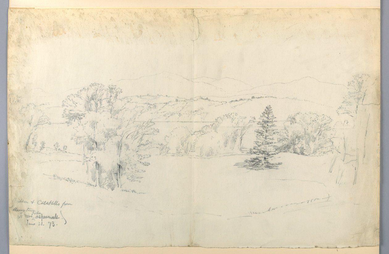 O Rio Hudson e Catskills de Barrytown de Daniel Huntington