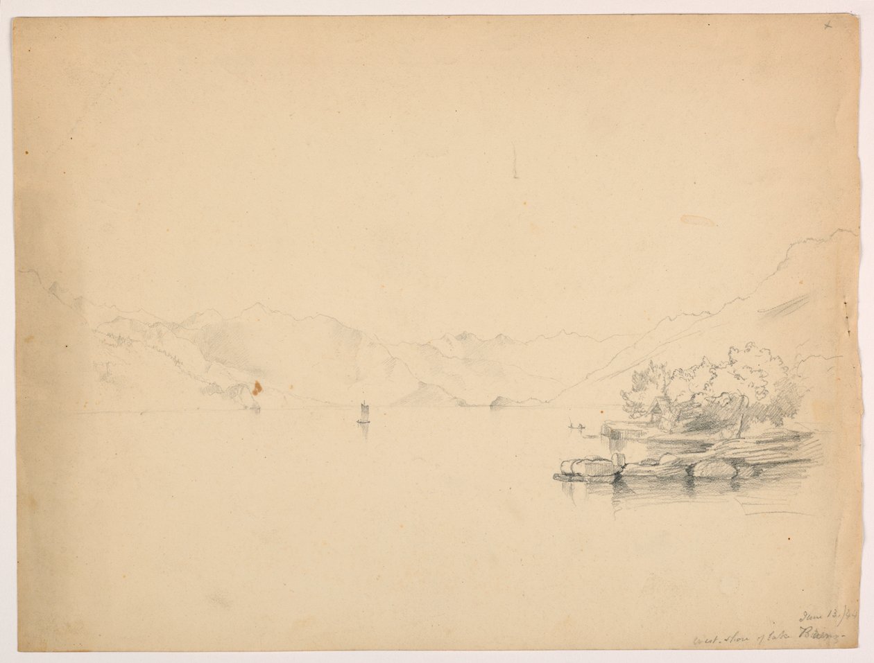 Margem Oeste do Lago Brienz, Suíça de Daniel Huntington