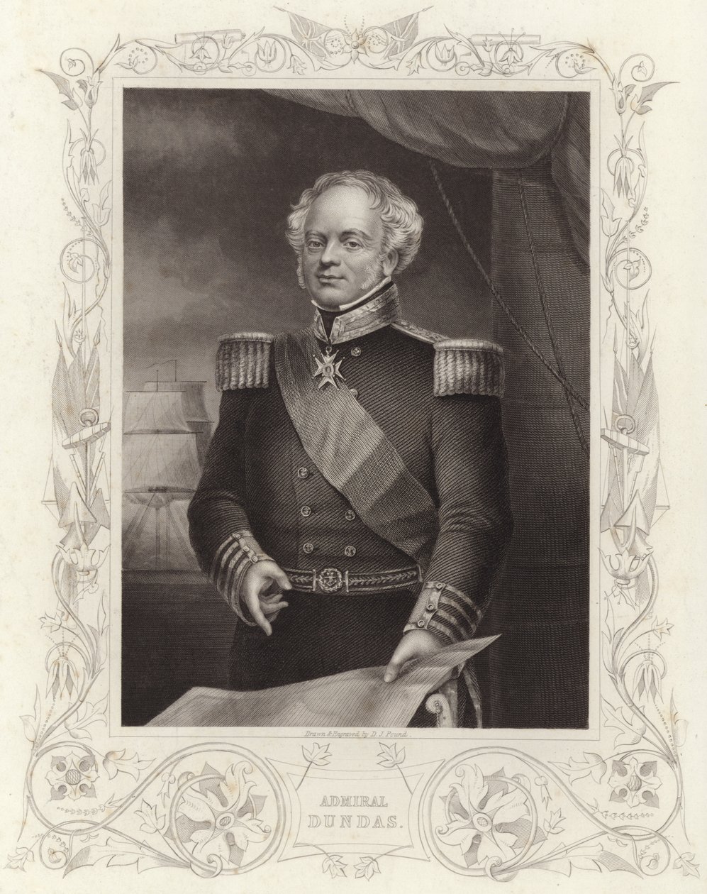 Almirante Dundas (gravura) de Daniel John. Pound