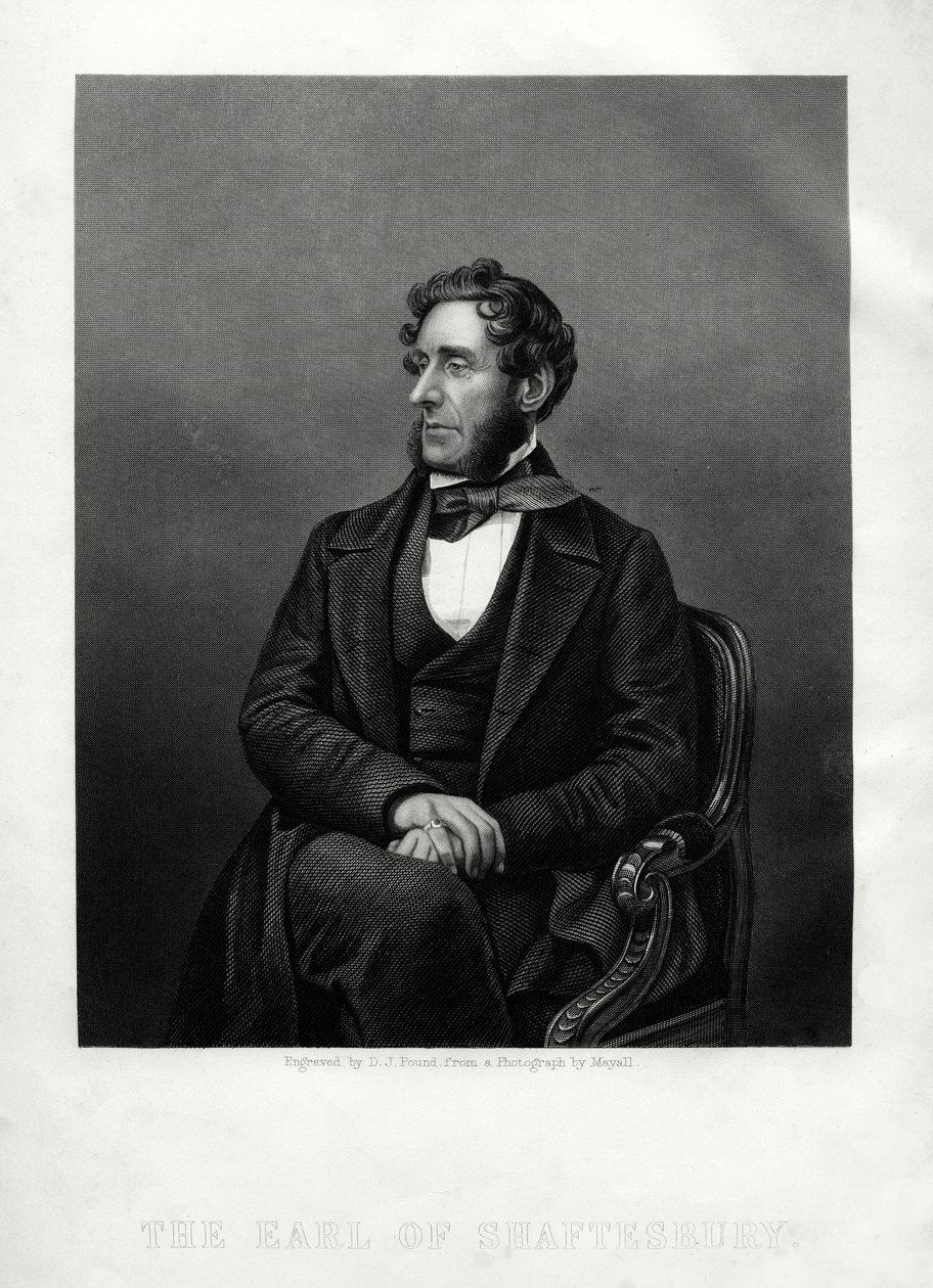 Anthony Ashley Cooper, 7º Conde de Shaftesbury, filantropo inglês, c1880. de Daniel John Pound