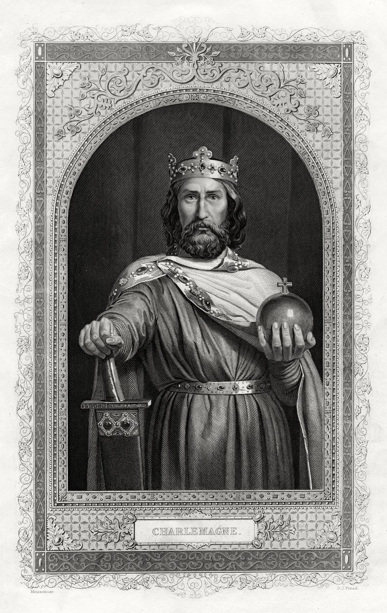 Carlos Magno, rei dos francos, 1875 de Daniel John Pound