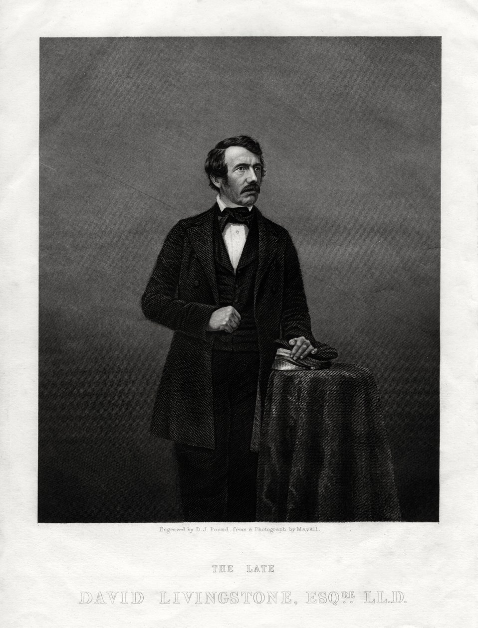 David Livingstone, missionário escocês e explorador africano, 1880 de Daniel John Pound