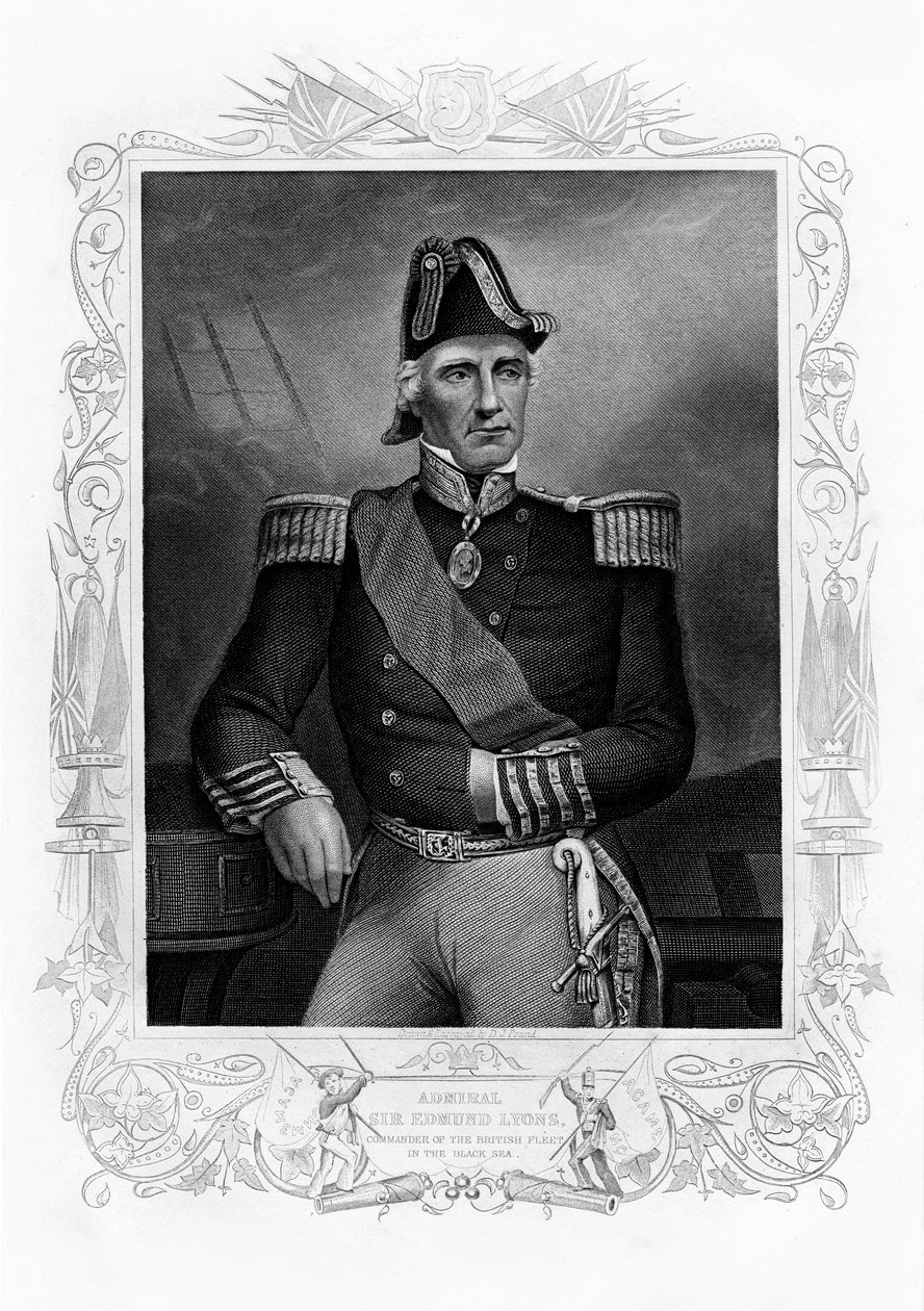Edmund Lyons, 1º Barão Lyons, comandante da frota do Mar Negro, século XIX. de Daniel John Pound