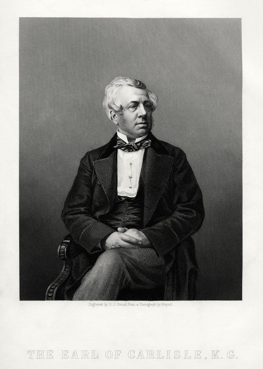 George William Frederick Howard, 7º Conde de Carlisle, político e estadista britânico, c1880. de Daniel John Pound