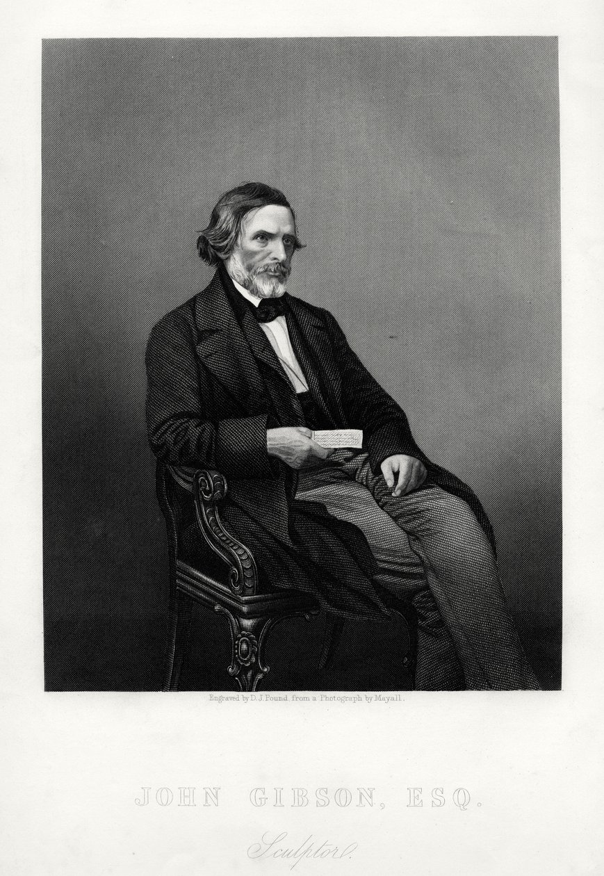 John Gibson, 1790-1866, escultor britânico, c1880. de Daniel John Pound