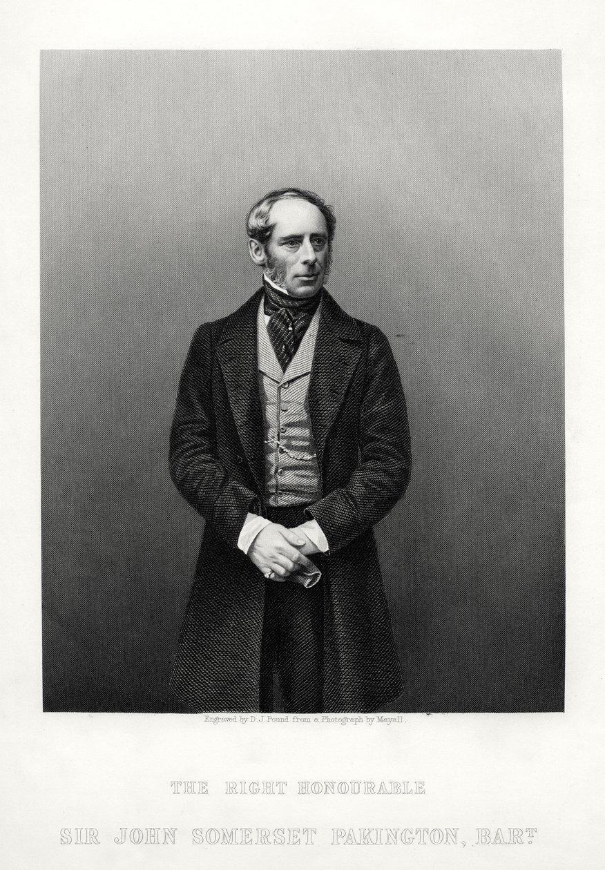John Somerset Pakington, 1º Barão Hampton, político inglês, c1880. de Daniel John Pound