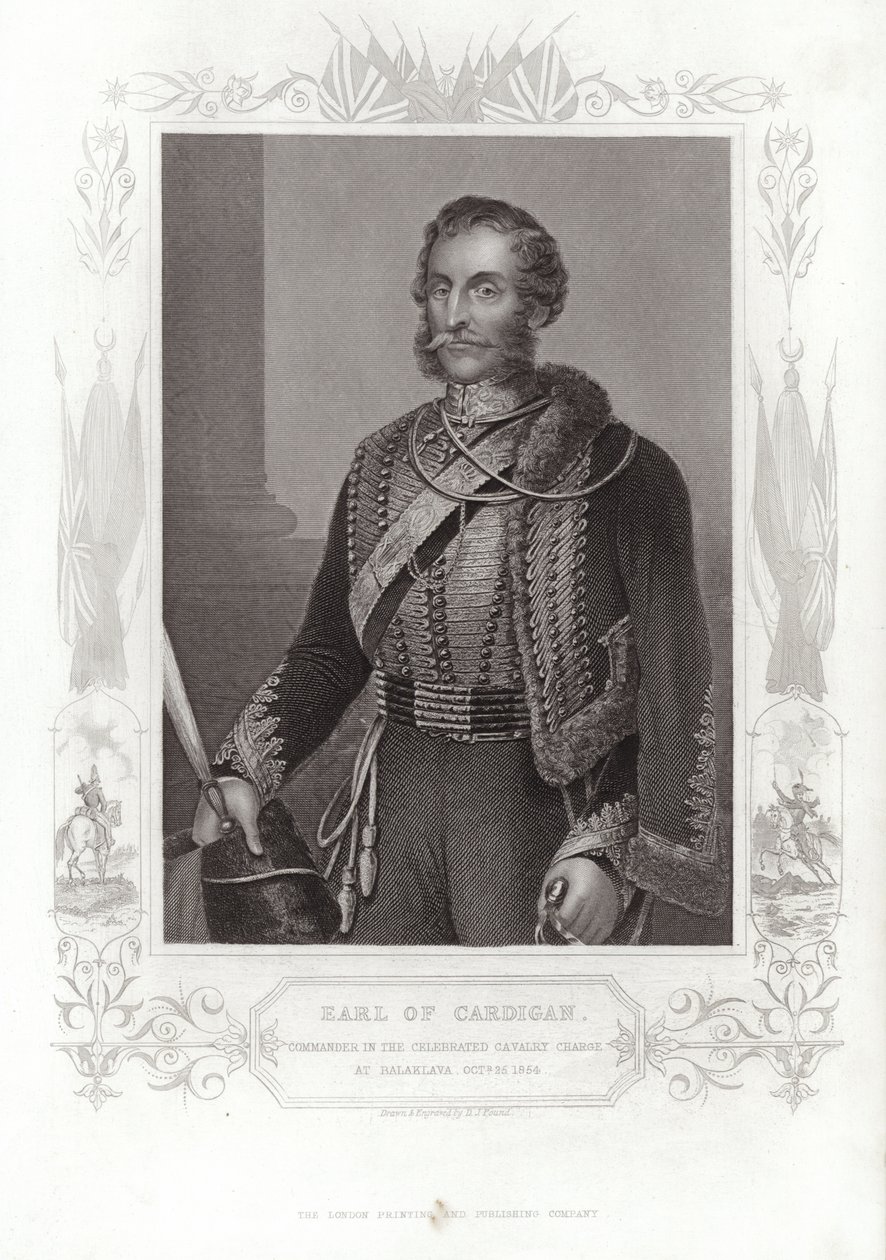 Retrato de James Brudenell, Conde de Cardigan (gravura) de Daniel John. Pound