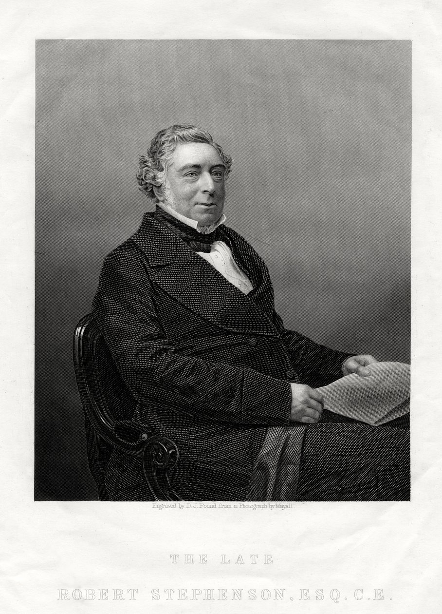 Robert Stephenson, engenheiro civil inglês, 1880 de Daniel John Pound