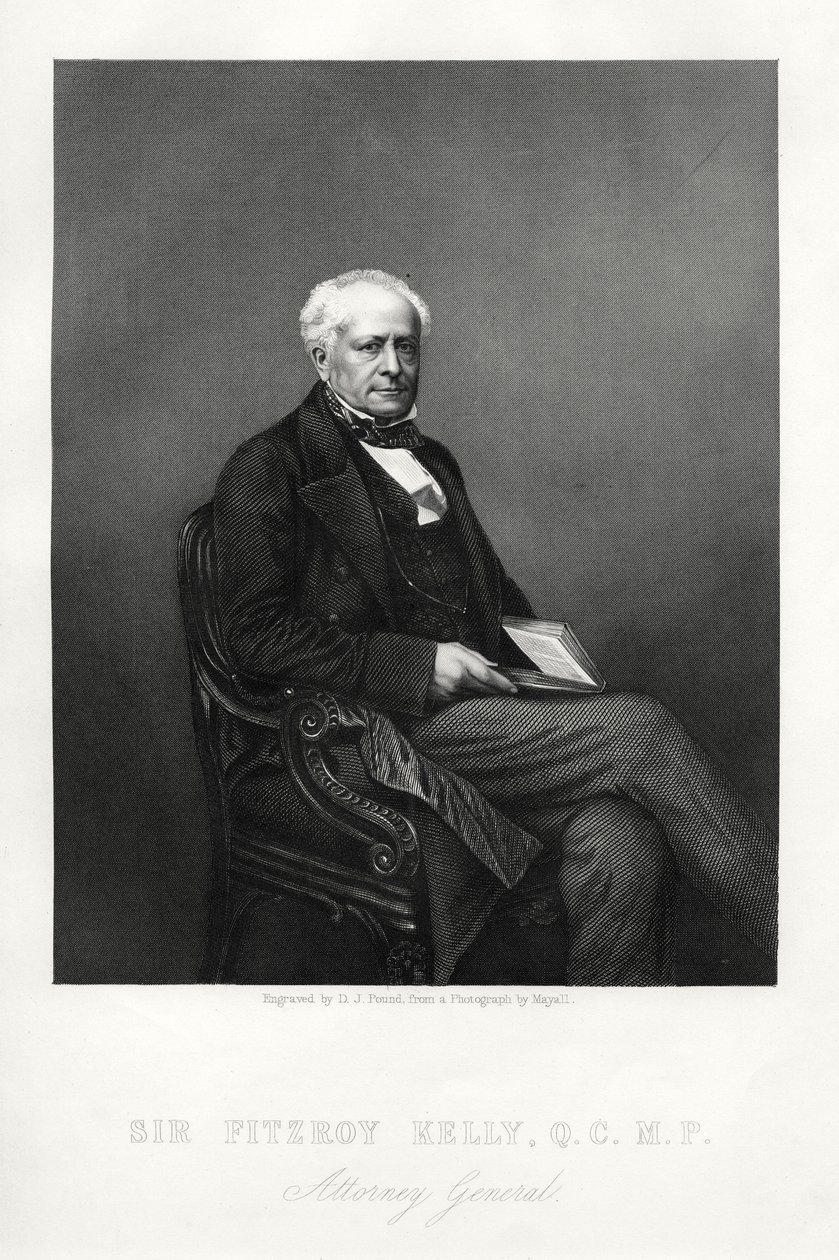 Sir Fitzroy Kelly, juiz inglês, c1880 de Daniel John Pound