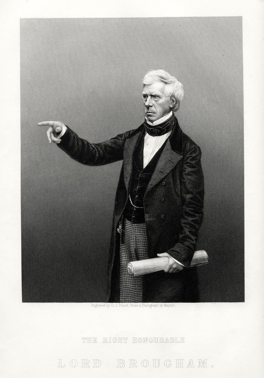 O honorável Henry Brougham, lorde chanceler da Grã-Bretanha, c1880 de Daniel John Pound