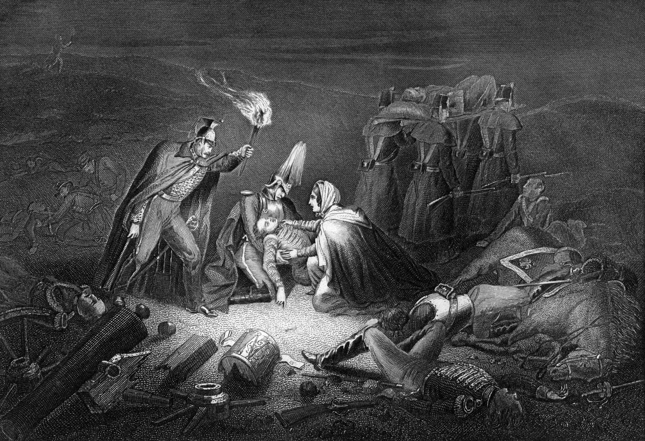 O campo de batalha da Alma, noite após a batalha, 1854 1857. de Daniel John Pound