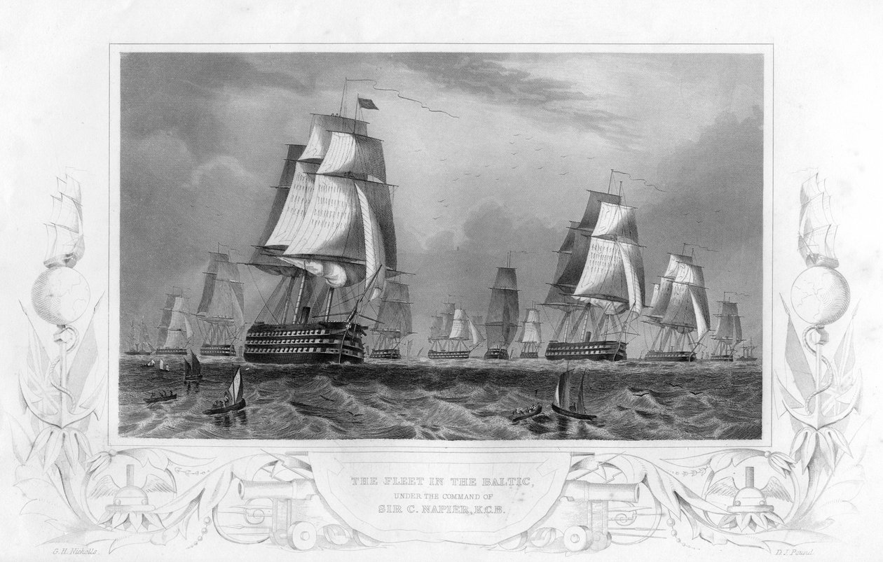A frota no Báltico, sob o comando de Sir Charles Napier, 1857. de Daniel John Pound
