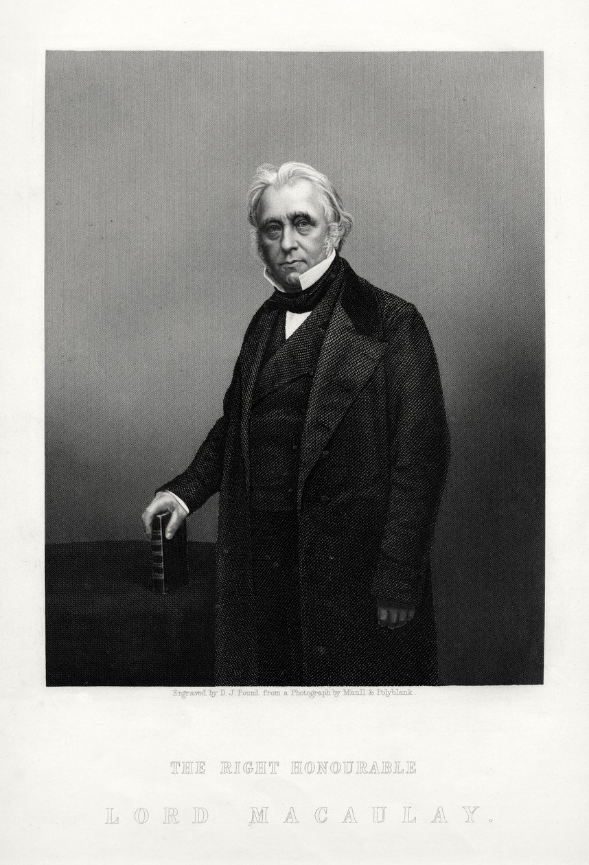 Thomas Babington Macaulay, poeta britânico, historiador e político Whig, c1880. de Daniel John Pound